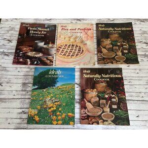 Lot Of 5 Vintage Ideals Magazines 1970s Cookbook Pies Natural Retro